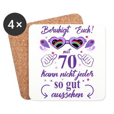 70 Geburtstag Geschenk Untersetzer - 70. Geburtstag Frauen Geschenk beste Freundin