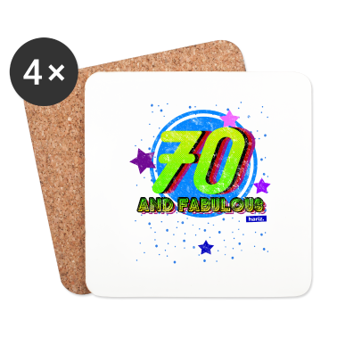70 Geburtstag Geschenk Untersetzer - 70 And Fabulous 70 Geburtstag HARIZ Geschenk Runde