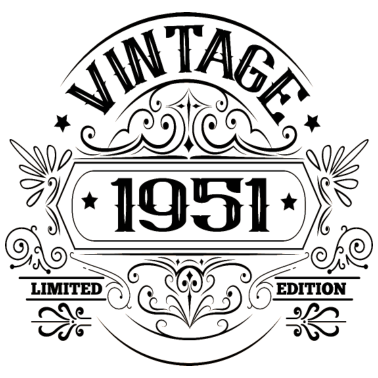 Motiv 70. Geburtstag Jahrgang 1951 Vintage