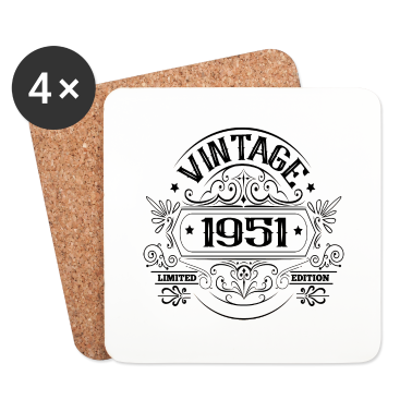 70 Geburtstag Geschenk Untersetzer - 70. Geburtstag Jahrgang 1951 Vintage