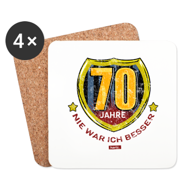 70 Geburtstag Geschenk Untersetzer - 70 Jahre Nie War Ich Besser 70 Geburtstag HARIZ Ge