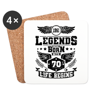 70 Geburtstag Geschenk Untersetzer - Die Legende wird 70 Jahrgang 1951 Geburtstag