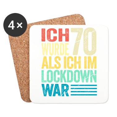 70 Geburtstag Geschenk Untersetzer - 70. Geburtstag Shirt I Ich Wurde 70 Als Ich Im