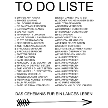 Motiv ToDo Liste Geburtstag Geschenkidee lustig fun spaß