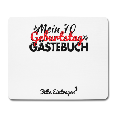 70 Geburtstag Geschenk Mousepad - 70. Geburtstag Party Gästebuch 70 Jahre