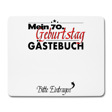70 Geburtstag Geschenk Mousepad - 70. Geburtstag Party Gästebuch 70 Jahre