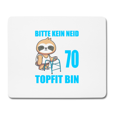 70 Geburtstag Geschenk Mousepad - 70. Geburtstag 70 Jahre Faultier Faultiere