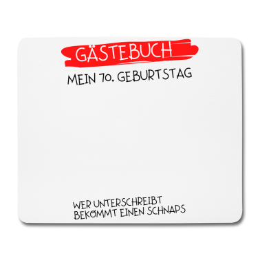 70 Geburtstag Geschenk Mousepad - Gästebuch 70. Geburtstag