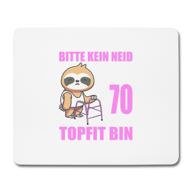 70 Geburtstag Geschenk Mousepad - 70. Geburtstag 70 Jahre Faultier Faultiere