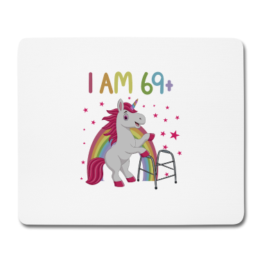 70 Geburtstag Geschenk Mousepad - 70 Jahre Einhorn ich bin 69+ 70. Geburtstag