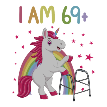 Motiv 70 Jahre Einhorn ich bin 69+ 70. Geburtstag