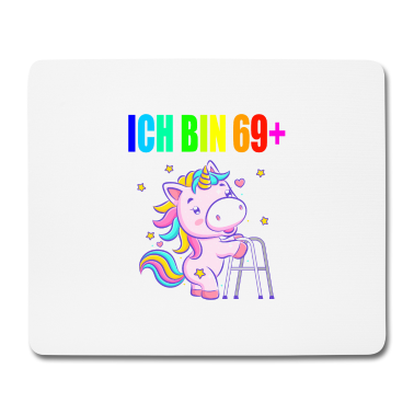 70 Geburtstag Geschenk Mousepad - 70 Jahre Einhorn ich bin 69+ 70. Geburtstag