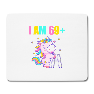70 Geburtstag Geschenk Mousepad - 70 Jahre Einhorn ich bin 69+ 70. Geburtstag