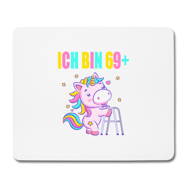 70 Geburtstag Geschenk Mousepad - 70 Jahre Einhorn ich bin 69+ 70. Geburtstag