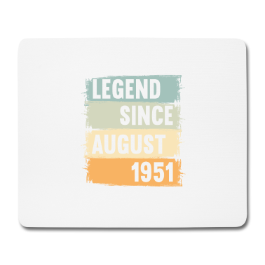 70 Geburtstag Geschenk Mousepad - 70. Geburtstag 70 Jahre Legend August 1951