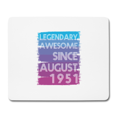 70 Geburtstag Geschenk Mousepad - 70. Geburtstag 70 Jahre Legend August 1951