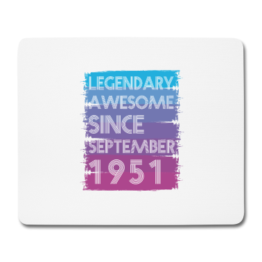 70 Geburtstag Geschenk Mousepad - 70. Geburtstag 70 Jahre Legend September 1951