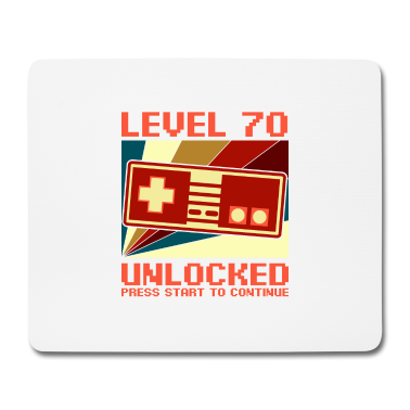 70 Geburtstag Geschenk Mousepad - LEVEL 70 UNLOCKED 70 Geburtstag Gamer Controller