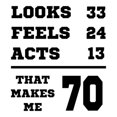 Motiv 70 JAHRE ALT 70 Geburtstag Opa Lustig