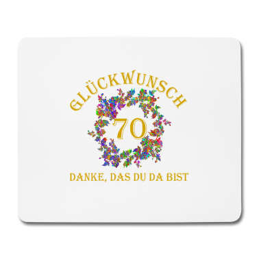 70 Geburtstag Geschenk Mousepad - 70 Geburtstag Glückwunsch