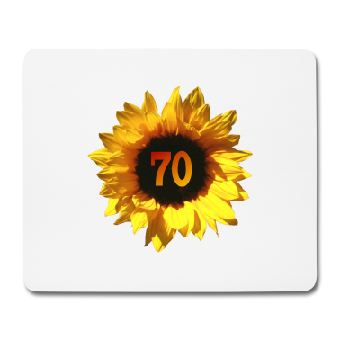 70 Geburtstag Geschenk Mousepad - Sonnenblume zum 70. Geburtstag