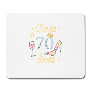 70 Geburtstag Geschenk Mousepad - Prost auf 70 Jahre 1950 70. Geburtstag Diamanten und