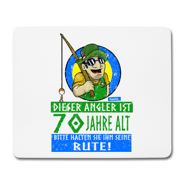 70 Geburtstag Geschenk Mousepad - Dieser Angler Ist 70 Jahre Alt 70 Geburtstag HARIZ