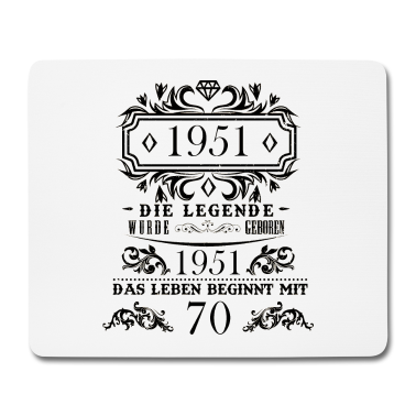 70 Geburtstag Geschenk Mousepad - Geburtstag Die Legende wird 70 Frauen Vintage