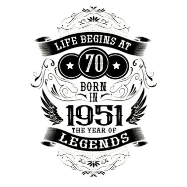 Motiv Geboren in 1951 70 Geburtstag