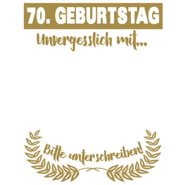 Motiv 70. Geburtstag Gästebuch Cooles Geschenk 70 Jahre