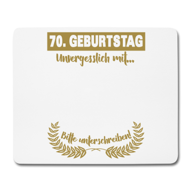 70 Geburtstag Geschenk Mousepad - 70. Geburtstag Gästebuch Cooles Geschenk 70 Jahre
