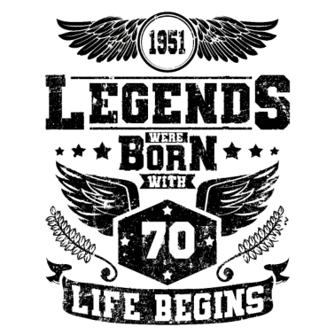 Motiv Die Legende wird 70 Jahrgang 1951 Geburtstag