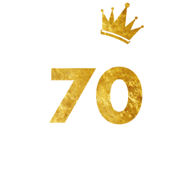 Motiv 70 Jahre Gold Geburtstag