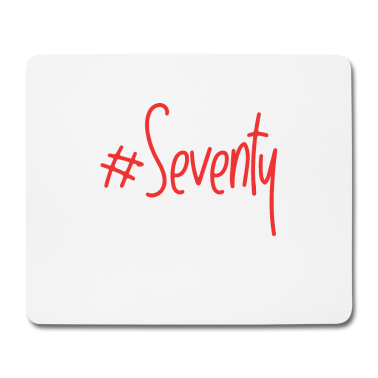 70 Geburtstag Geschenk Mousepad - 70 Geburtstag Font Seventy Geschenk Text