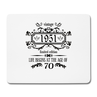 70 Geburtstag Geschenk Mousepad - 70 Geburtstag Jahrgang 1951 Vintage
