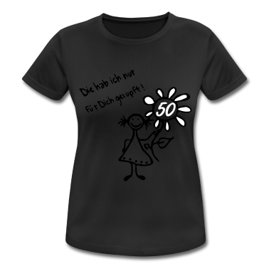 50 Geburtstag Geschenk T-Shirt - Geburtstag Birthday 50. - Strichmännchen Blume