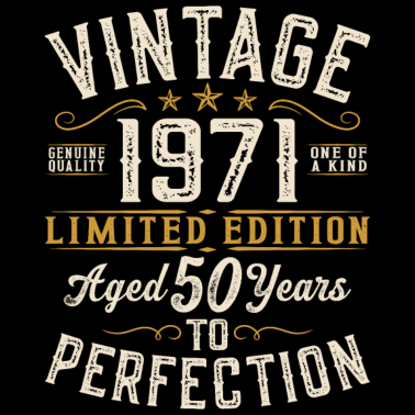 Motiv Jahrgang 1971 Retro Vintage 50 Geburtstag Geschenk