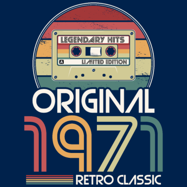 Motiv Jahrgang 1971 geboren Retro Tape Geburtstag