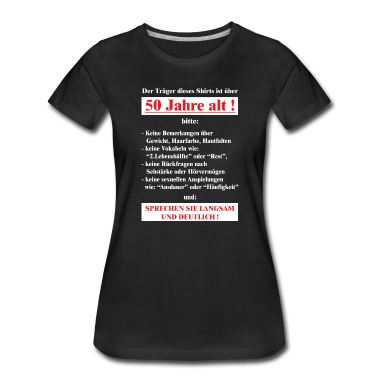 50 Geburtstag Geschenk T-Shirt - BD - Träger dieses Shirts ist 50 Jahre alt -