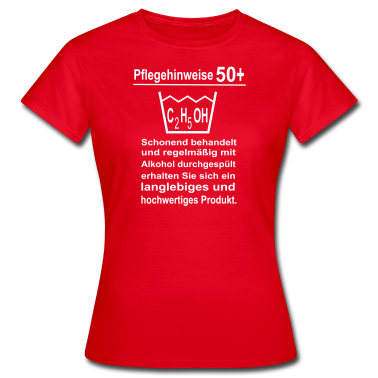 50 Geburtstag Geschenk T-Shirt - Pflegehinweise 50. Geburtstag
