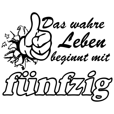 Motiv Das wahre Leben beginnt mit ../+