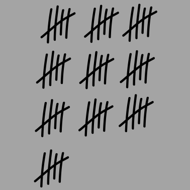 Motiv 50 Striche // 50 Mal // Geburtstag // Geschenk