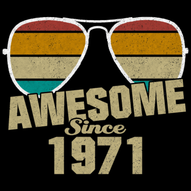 Motiv Geniale Seit 1971 Retro Brille Geburtstag