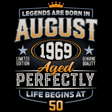 Motiv 50. T-Shirt Geburtstagsgeschenk Dezember 1969 Sterne