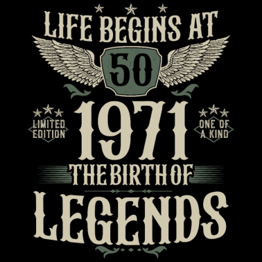 Motiv Jahrgang 1971 geboren Legenden 50. Geburtstag