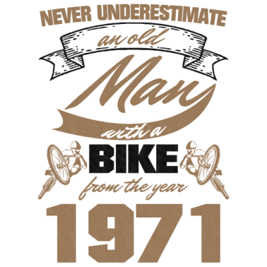 Motiv Nicht Unterschätzen Mann Fahrrad 1971