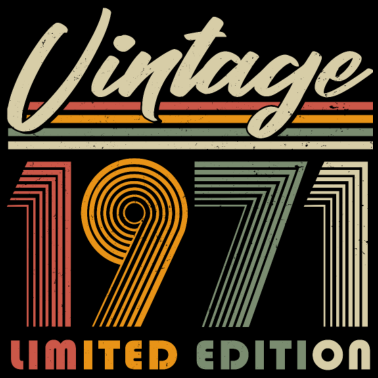 Motiv 1971 Jahrgang Vintage Retro Geburtstag