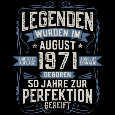 Motiv Jahrgang August 1971 geboren 50. Geburtstag