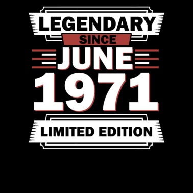 Motiv 50. Geburtstag Juni Jahrgang 1971 Geschenkidee