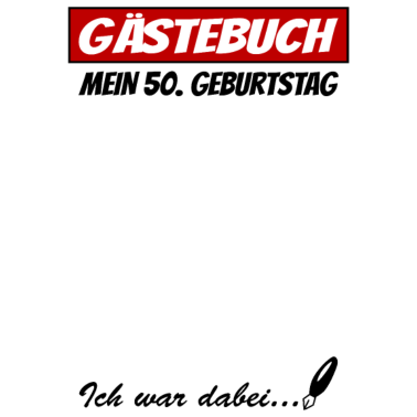 Motiv Gästebuch 50. Geburtstag 50 Jahre Geschenk